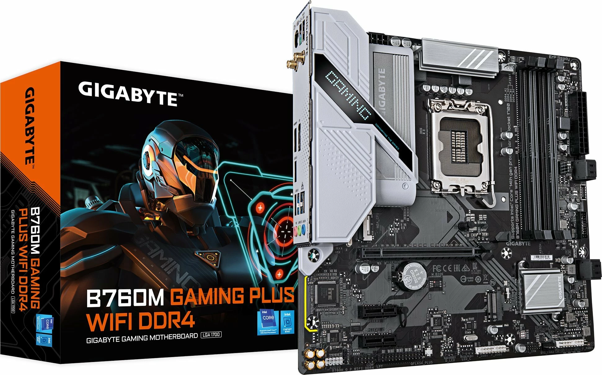 Pllakë amë Gigabyte B760M Gaming Plus WiFi DDR4, Micro-ATX, LGA1700