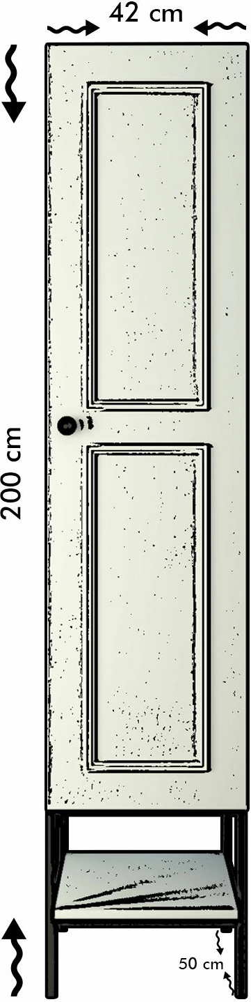 Dollap Hanah Home, Martin 1, bardhë, zi, ar