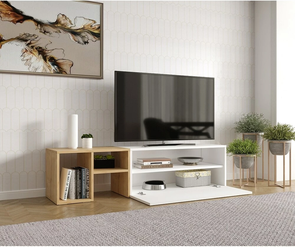 TV Komodë Maze, e bardhë/ e kaftë