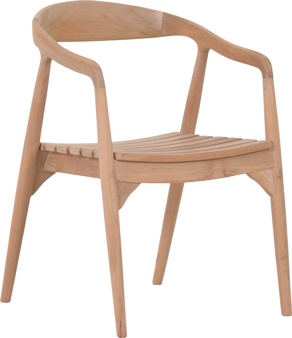 Karrige për tavolinë jashtë, dru teak, ngjyrë natyrale, 59x78x56H cm