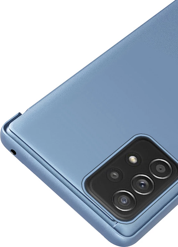 Mbështjellës Hurtel Clear View Case flip cover për Samsung Galaxy A73, Kaltër