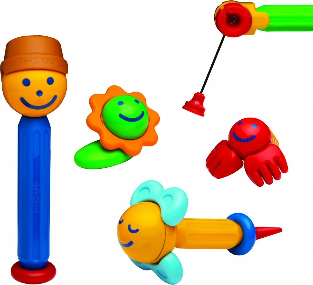 Set lodrash magnetike Magformers Stick-O Fishing Set, 26 pjesë, shumëngjyrëshe