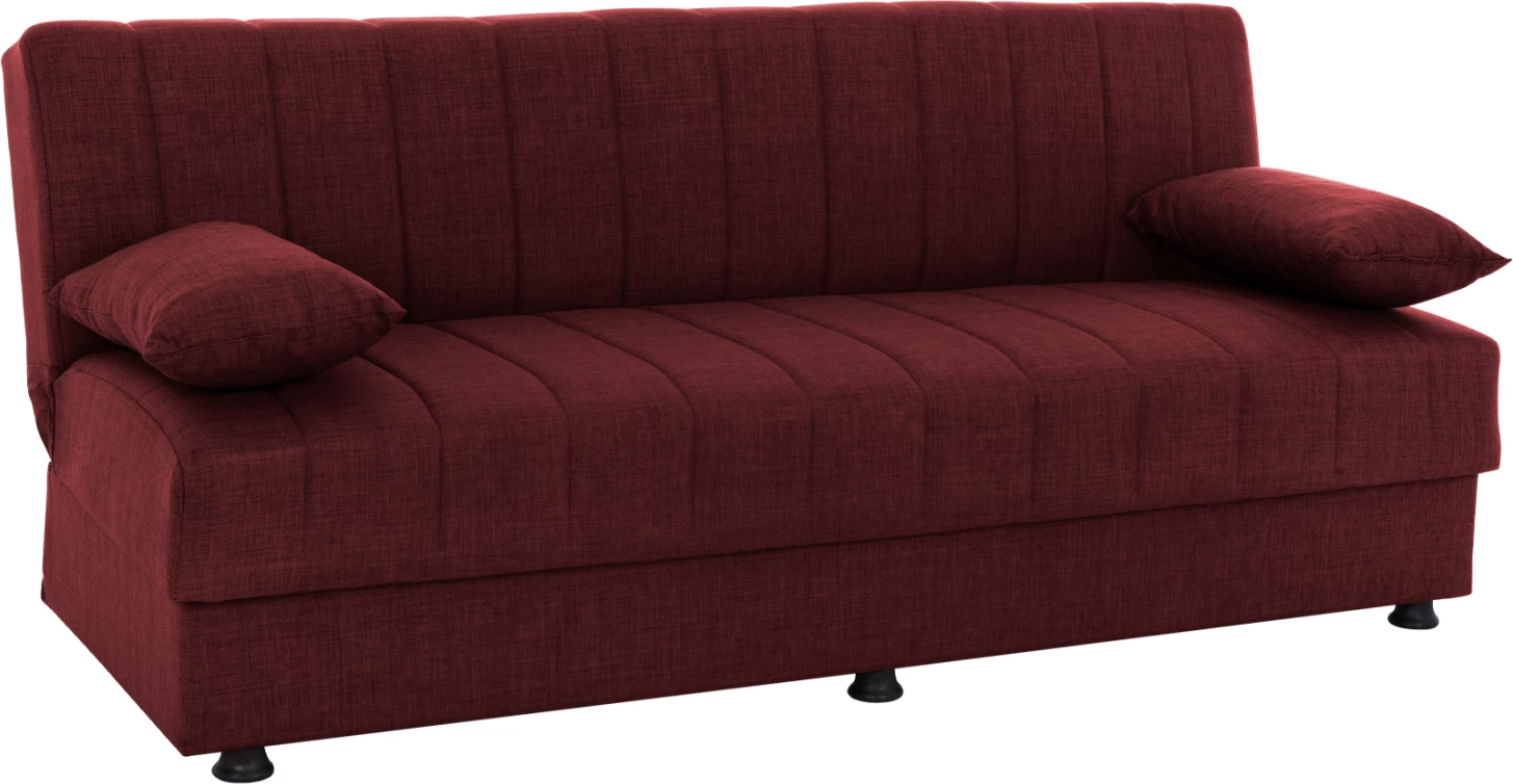 Sofa-shtrat, 3 vendesh, pëlhurë e kuqe, ANDRI FH3239.06