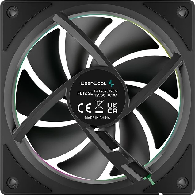 Kasë ventilator DEEPCOOL FL12 SE, 12 cm, me ndriçim LED, e zezë