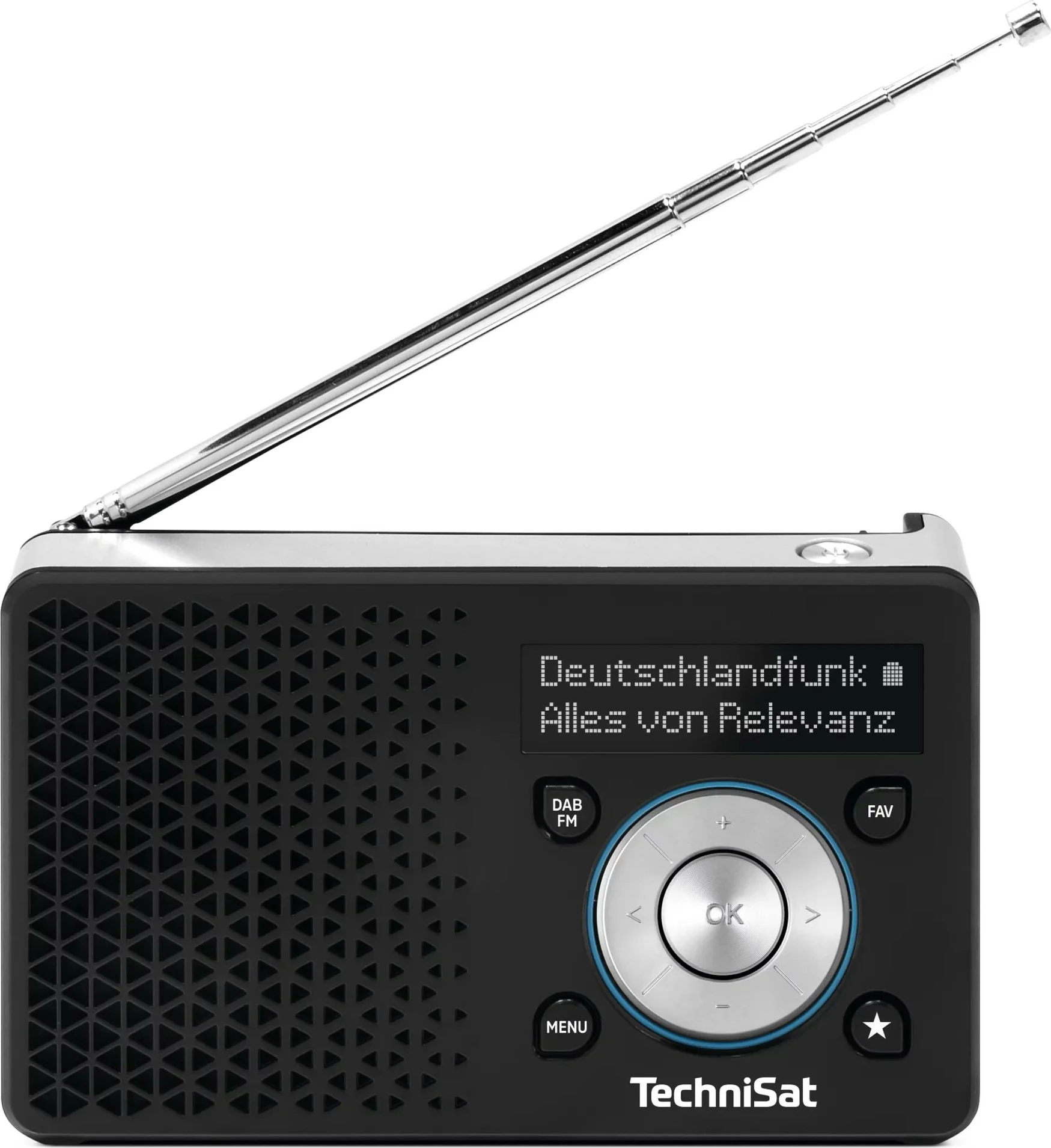 Radio portabile TechniSat DigitRadio 1 ASA, DAB+ FM, ekran OLED, 1050mAh, zi/argjendtë