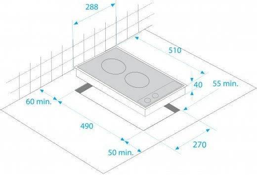 Pllakë me induksion Beko, HDCC 32200 X, 1700W, e zezë