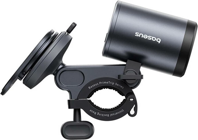 Mbajtës telefoni për biçikletë Baseus PrimeTrip 2-in-1 me dritë LED, i zi