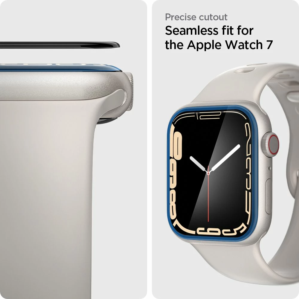 Xham mbrojtës për Apple Watch 7/8 41mm Spigen ProFlex EZ Fit, set 2 copë