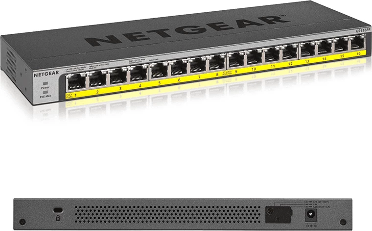 Switch Netgear GS116PP-100EUS 16 porta Gigabit PoE+ zi