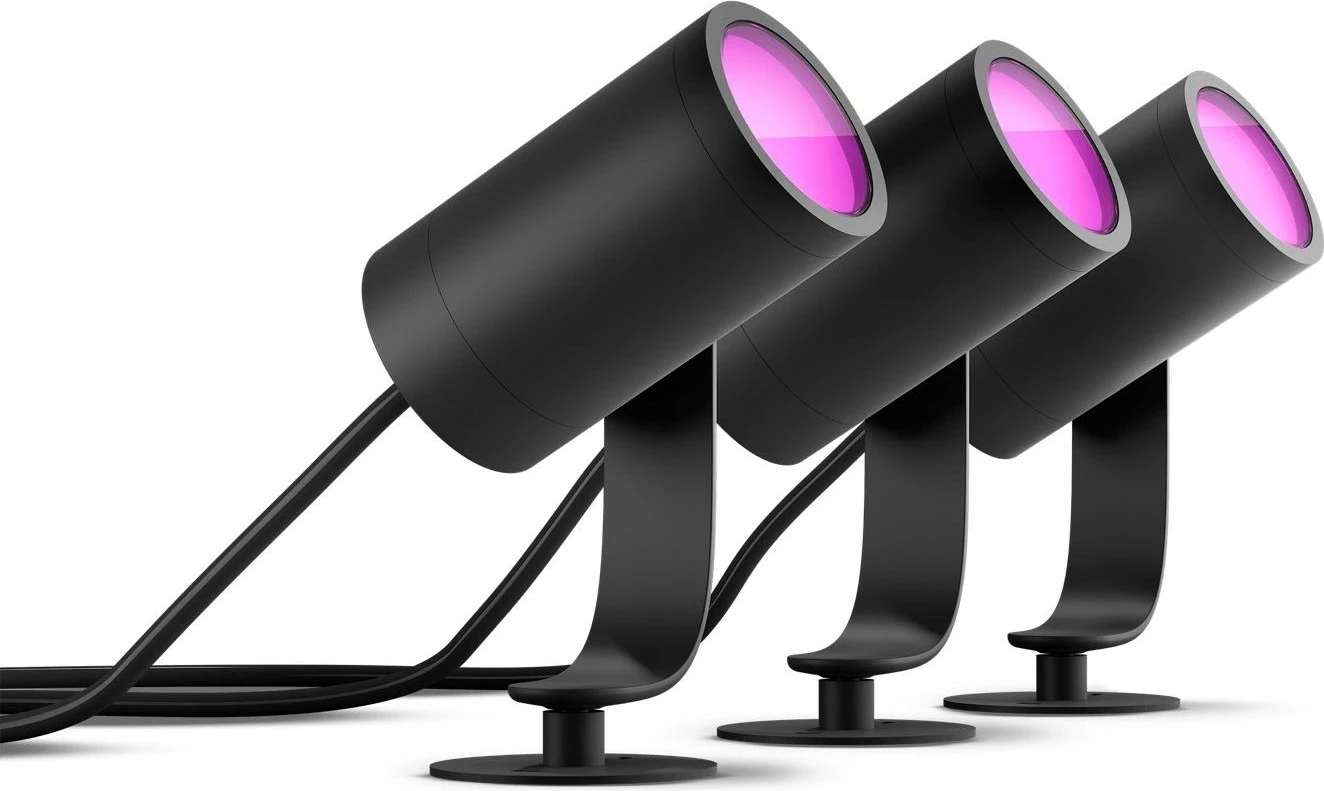 Dritë e jashtme Philips Hue Lily, Smart, ZigBee, LED, E zezë