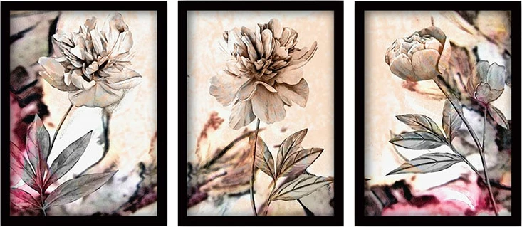 Pikturë në kornizë druri PWF-0465 triptik