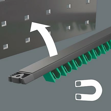 Set çelësa unazor Wera Joker 6003, 11 copë, magnet, inox, zi