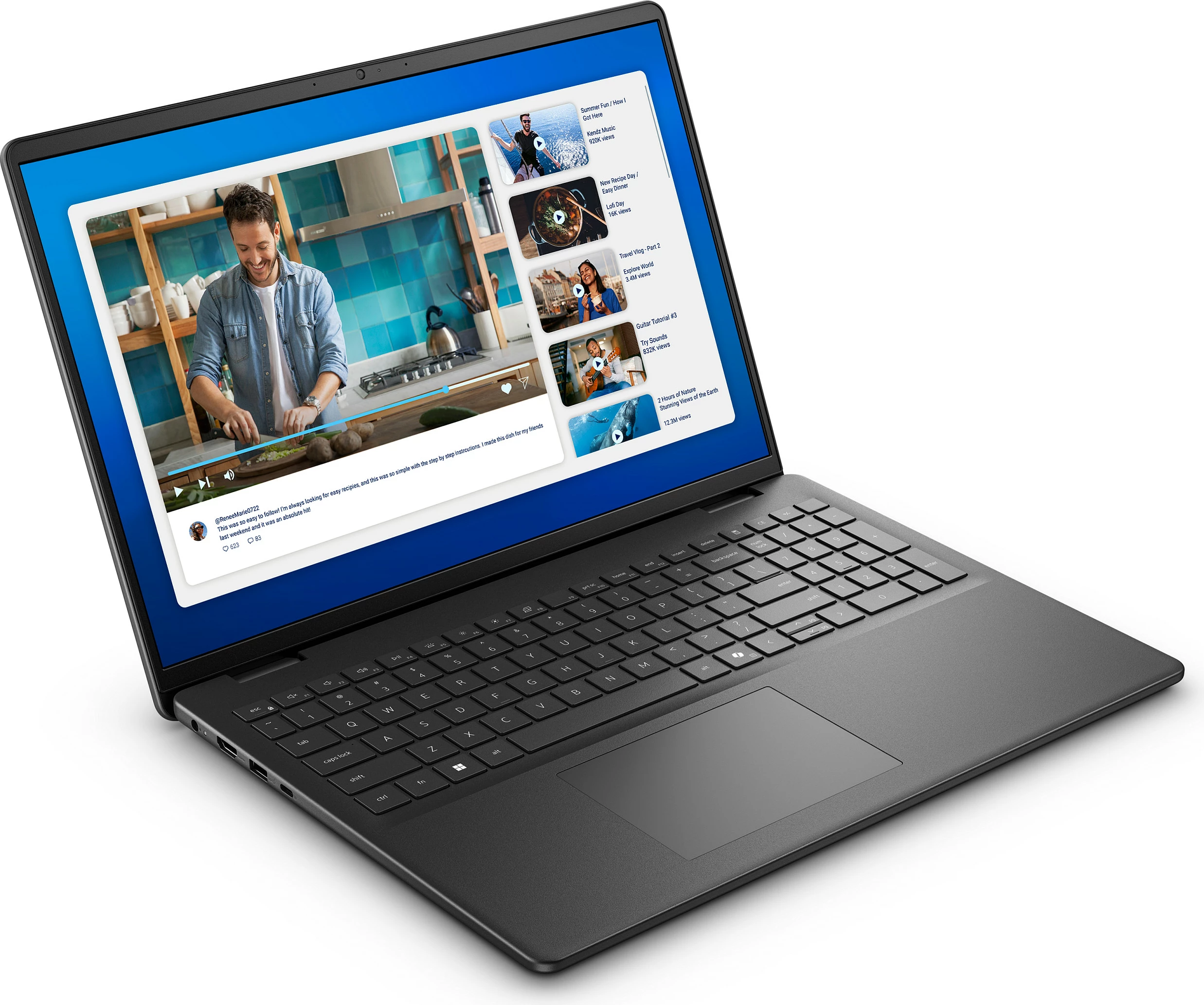 Kompjuter Dell DC16250 C5-120U, 16", 41Wh, 8 bërthama, 1920x1200, i zi