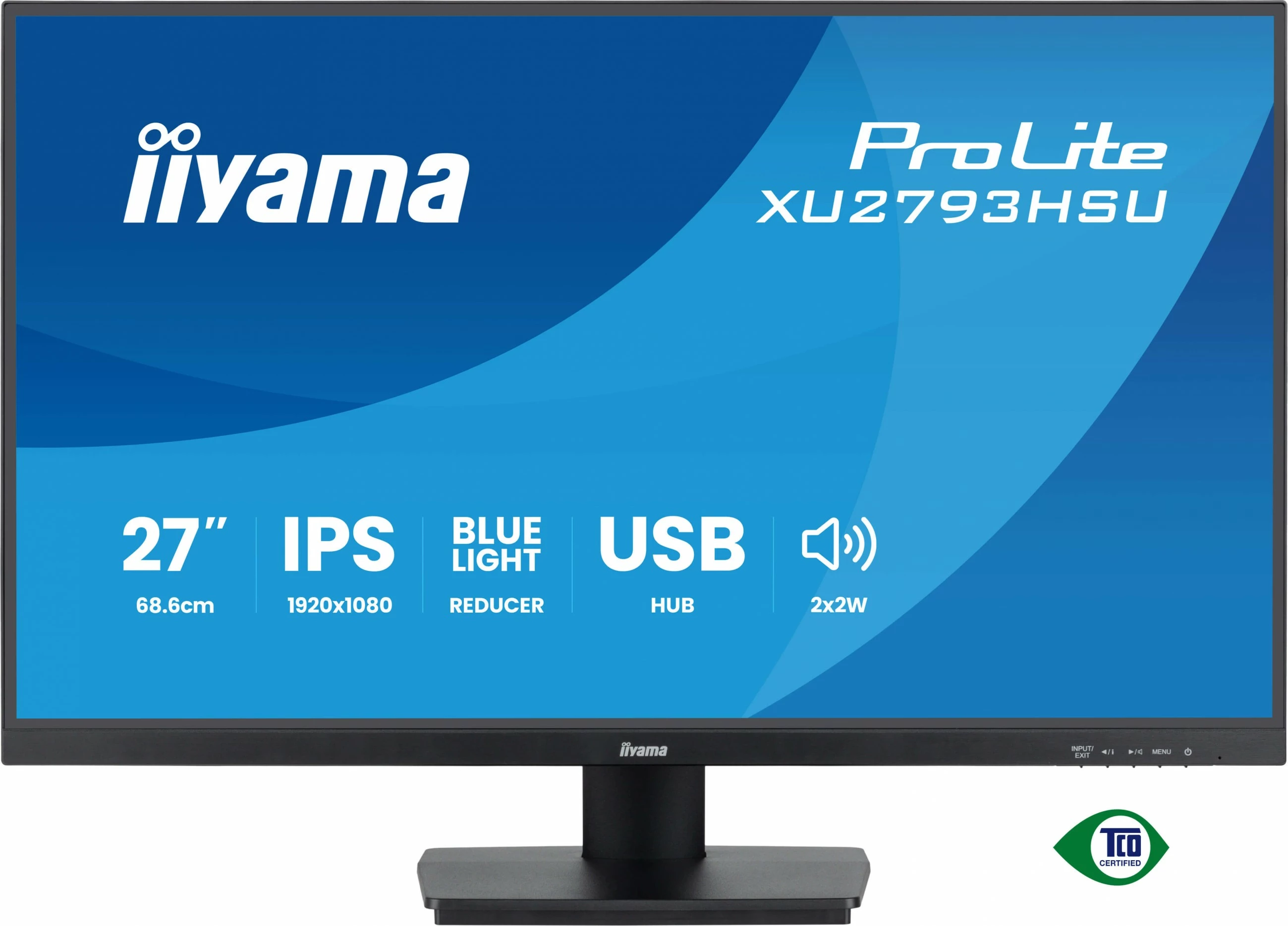 Monitor iiyama ProLite XU2793HSU-B7, 27", Full HD, LED, 1ms, zi