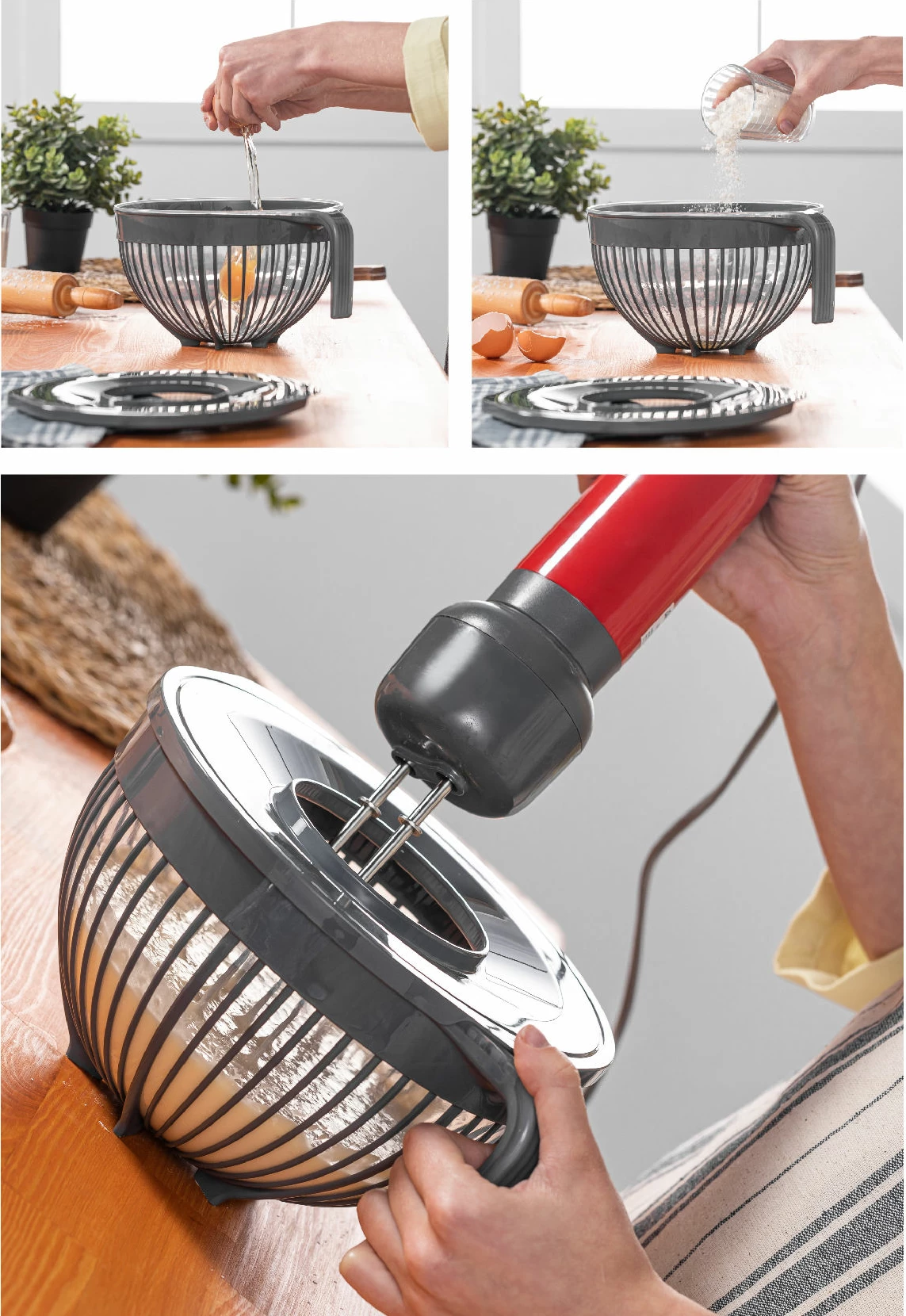 Kapak blenderi Hermia, i kuq, BNM-0971, 3 litra