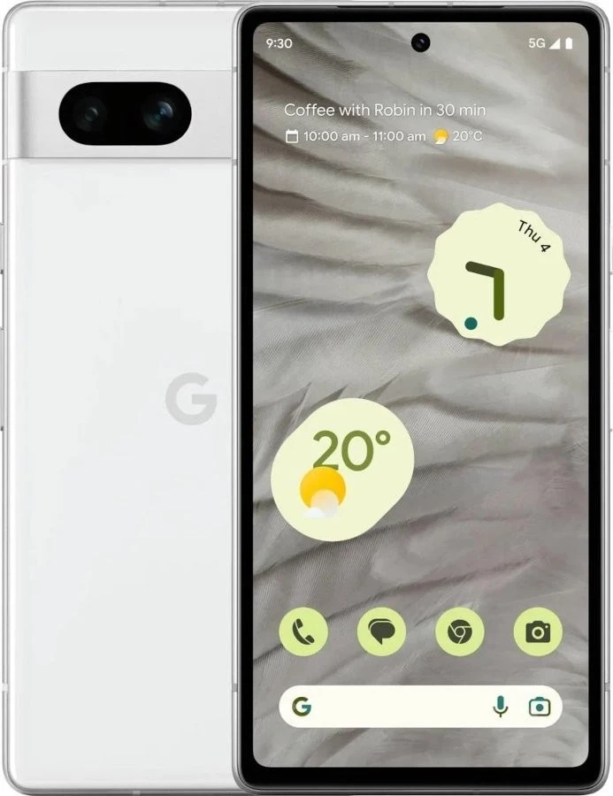 Celular Google Pixel 7a, 6.1", 8+128GB, 5G, i bardhë