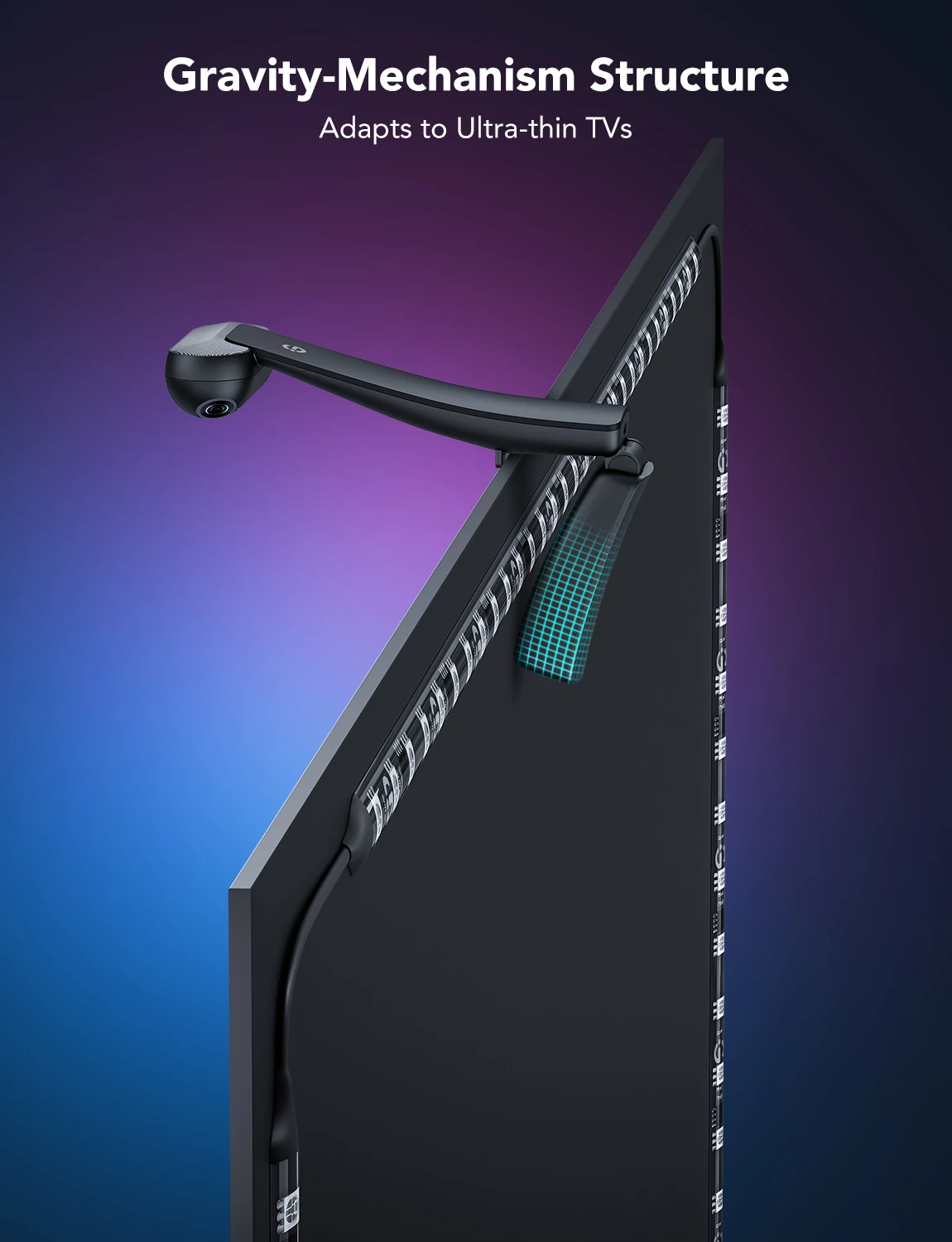 Ndriçim prapa TV Govee Envisual TV Backlight T2, për 75-85\", RGB, set me kamerë