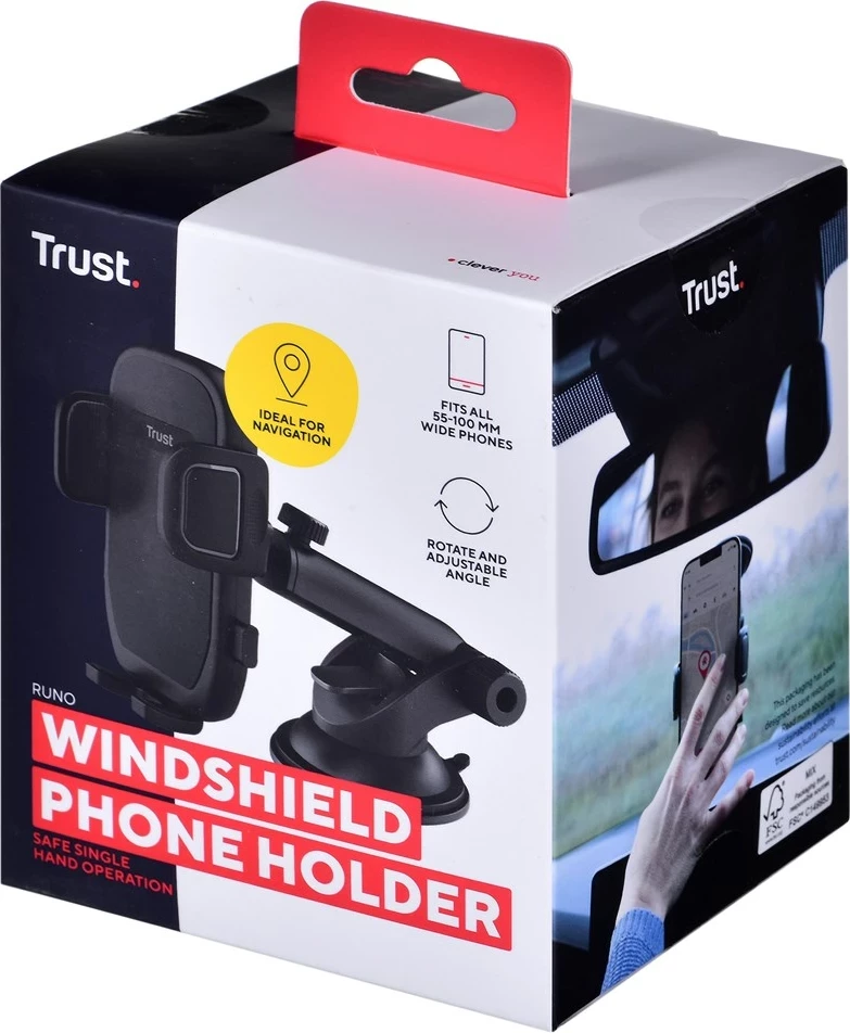 Mbajtës celular Trust Runo, i zi