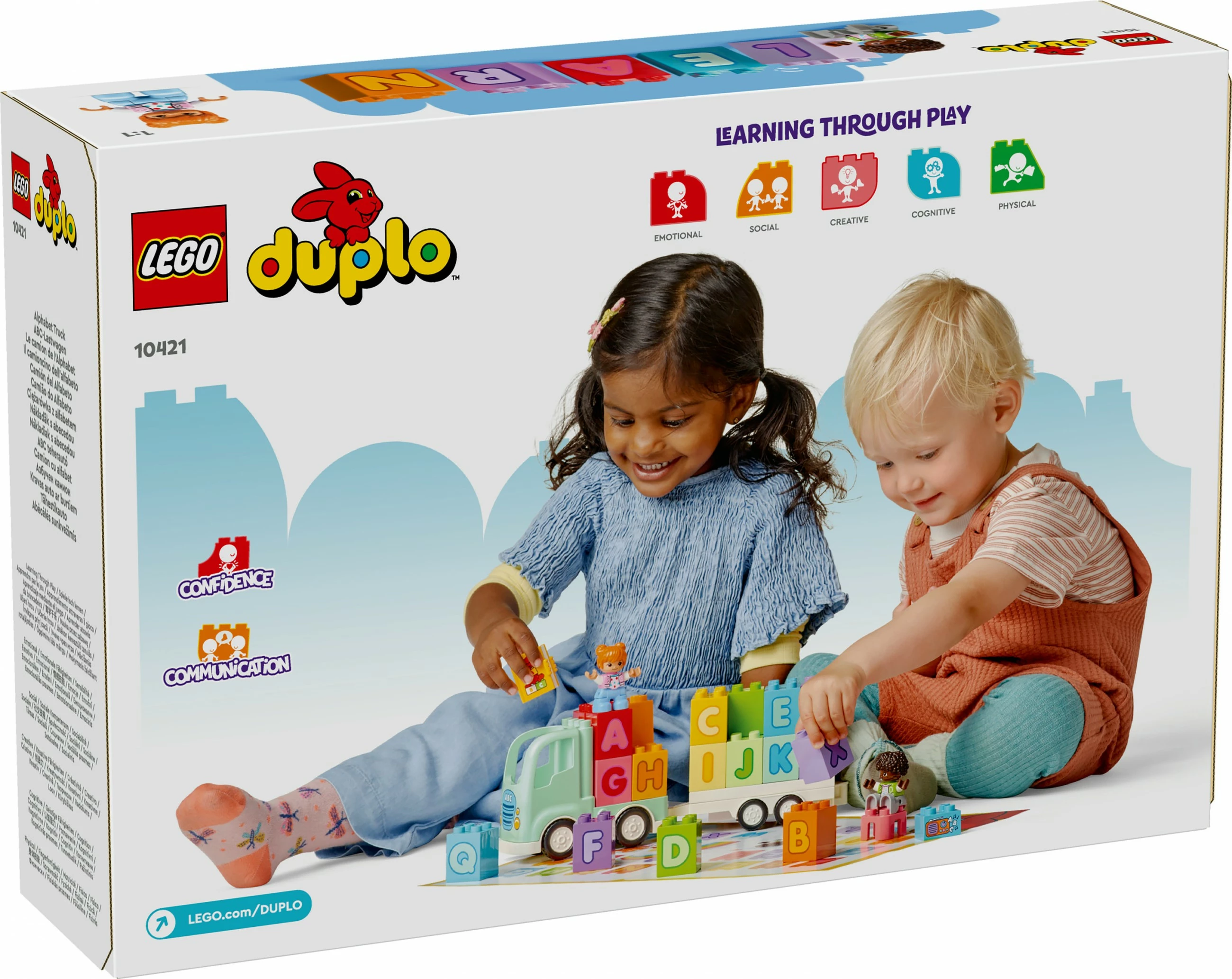 Set ndërtimi LEGO DUPLO Alphabet Truck, 36 pjesë, shumëngjyrësh