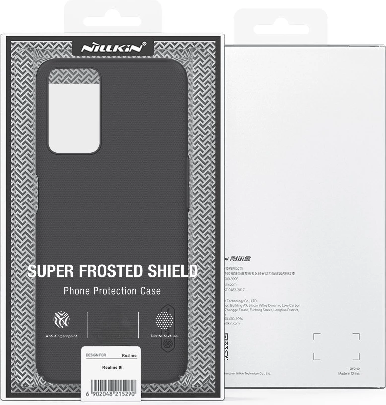 Mbështjellës Nillkin Super Frosted Shield për Realme 9i, i zi