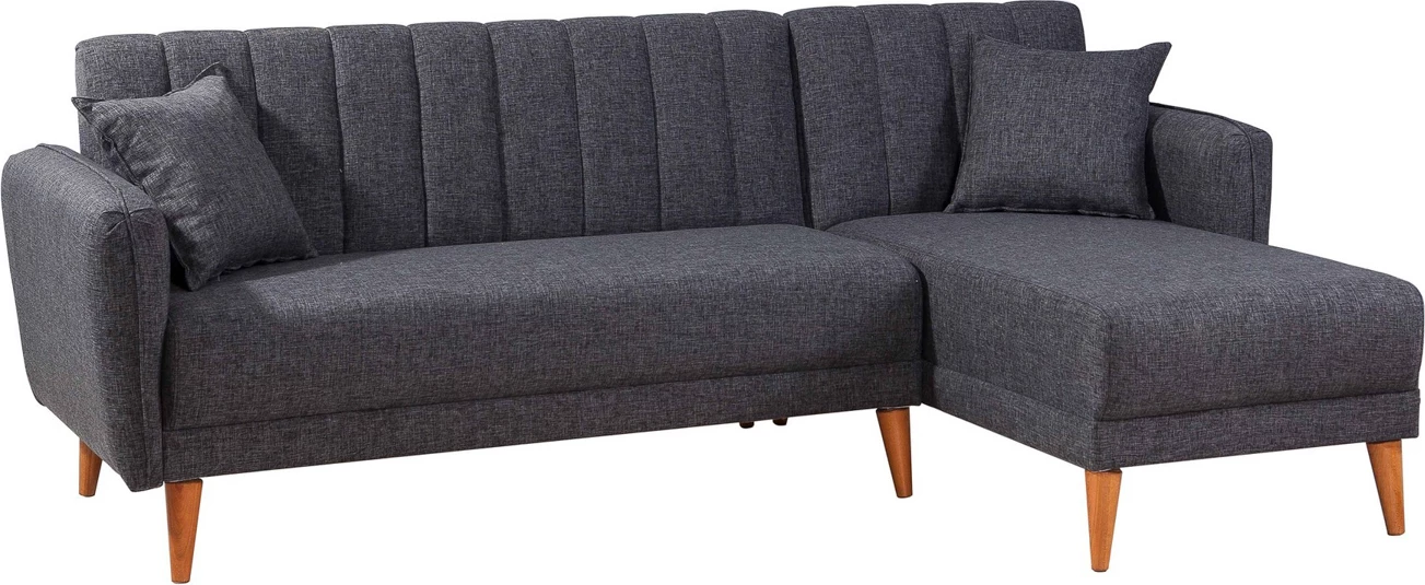 Kënd-sofë krevate Atelier del Sofa, kënd i djathtë, ngjyrë gri e errët