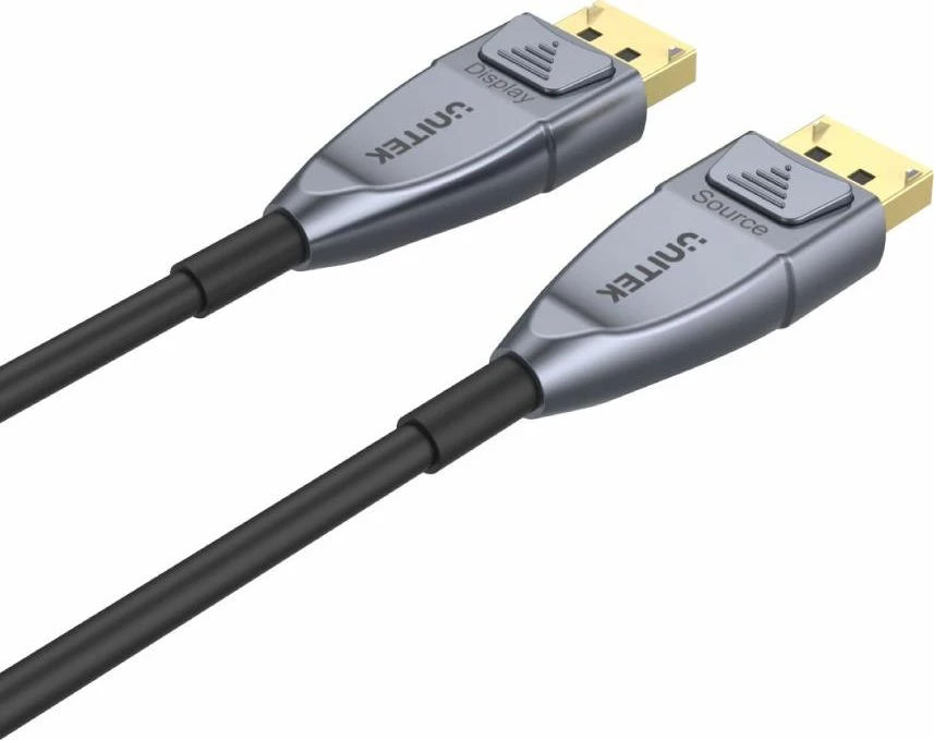 Kabllo DisplayPort Unitek C1618GY 20m DP 1.4 optike 8K@60Hz, gri