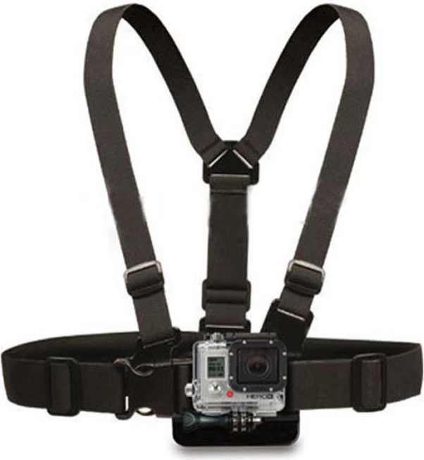 Mbajtëse gjoksi për kamera aksion, Hurtel, montim GoPro, rregullim i plotë, për GoPro/SJCAM/Xiaomi Yi, universale, e zezë