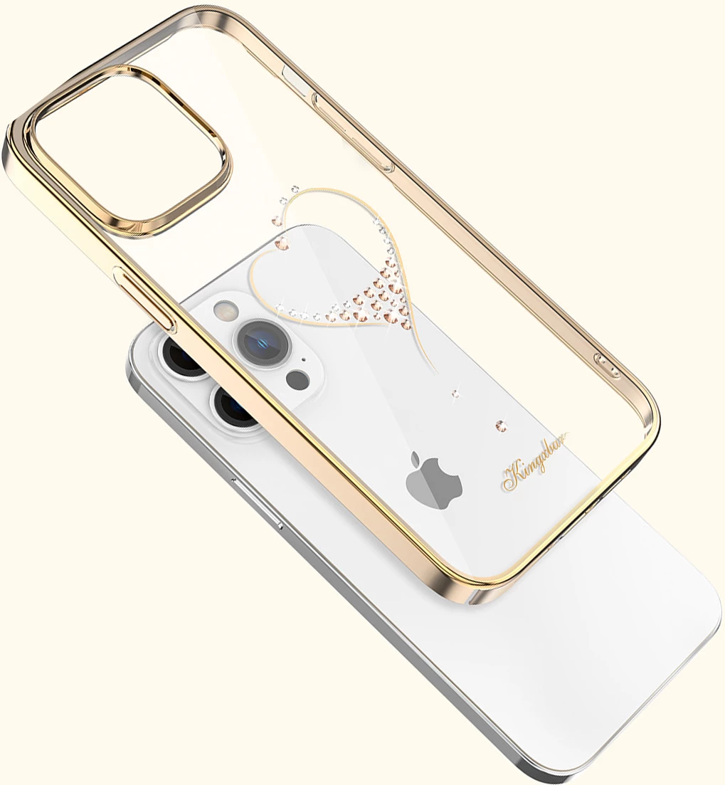 Mbështjellës Kingxbar Wish Series për iPhone 14 Plus, me kristale Swarovski, Ari