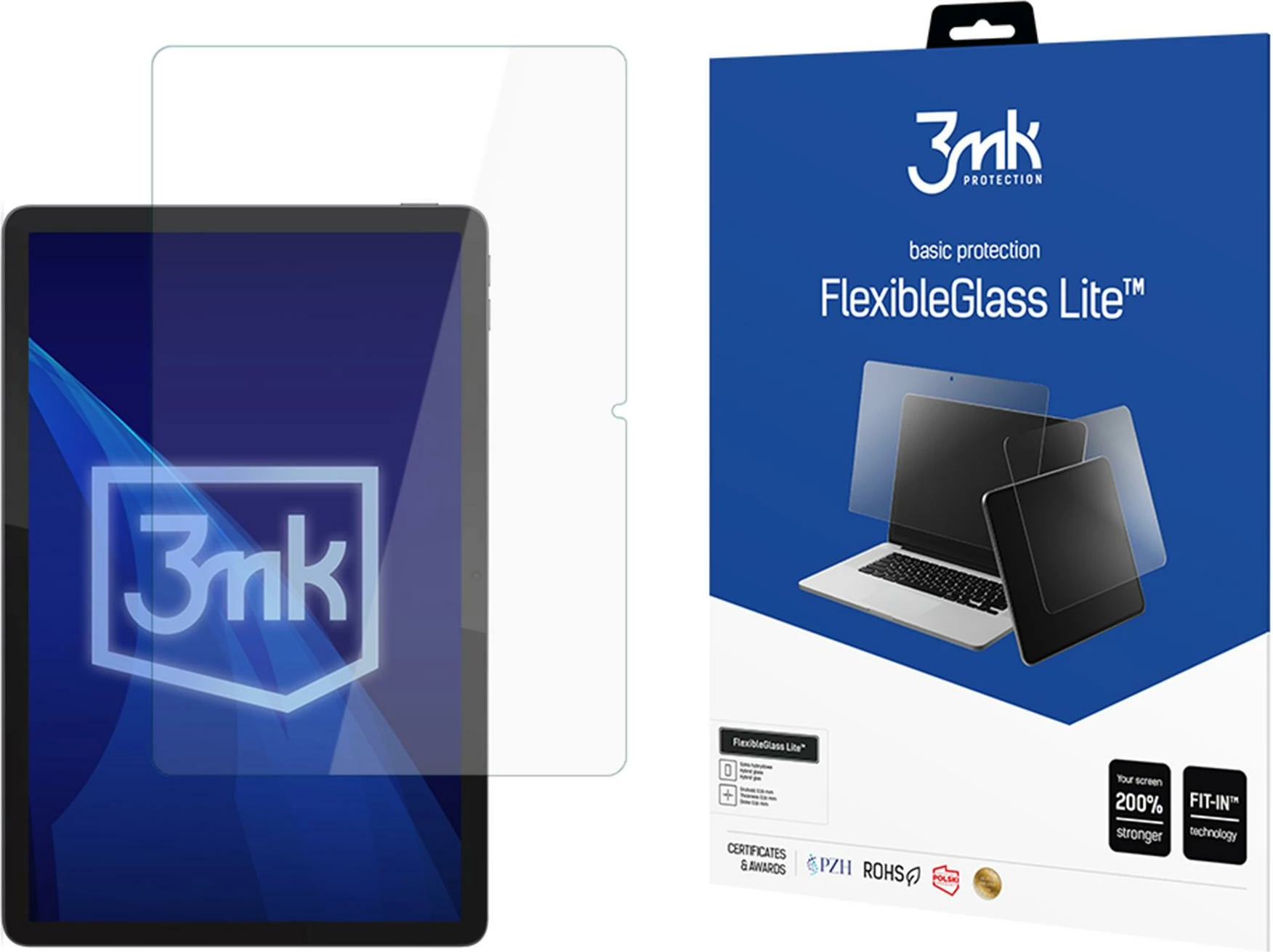 Xham mbrojtës hibrid 3mk FlexibleGlass Lite për Lenovo Tab 10.1" TB311FU, Transparent