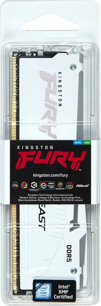 RAM Memorje Kingston FURY Beast 32GB 6000MT/s DDR5 CL36 RGB Bardhë