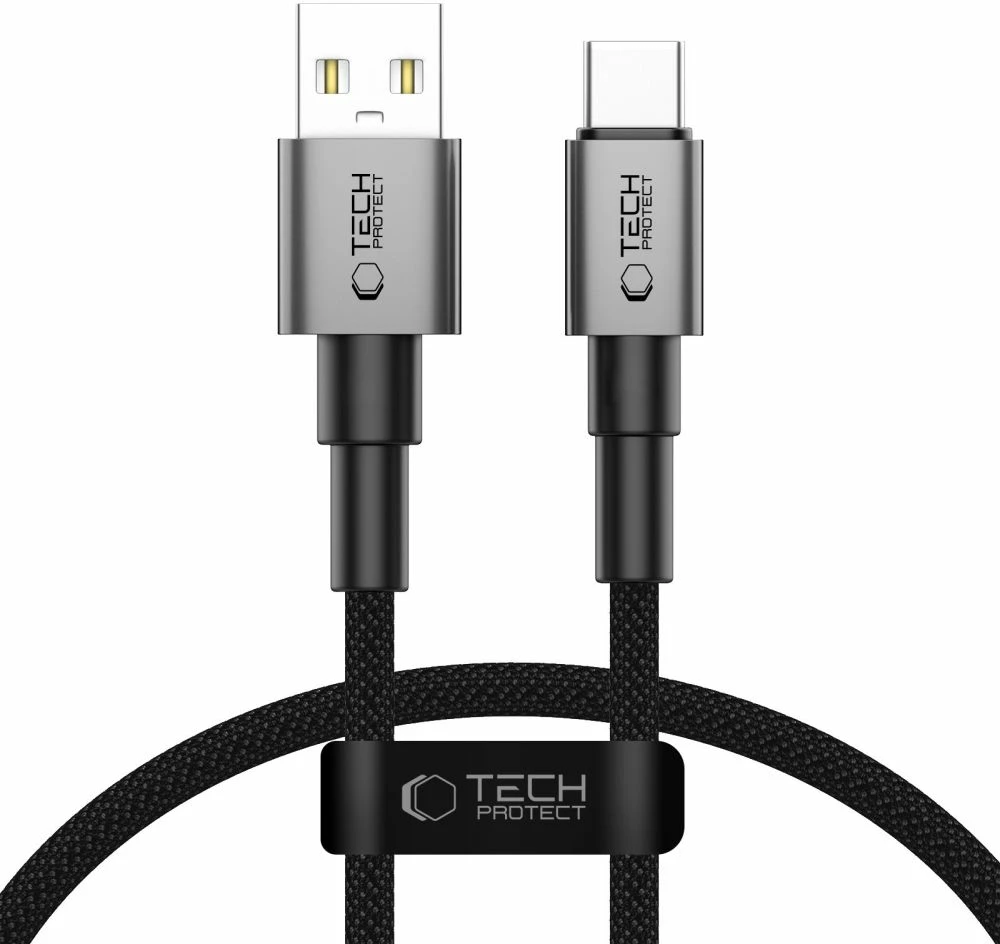 Kabllo Tech-Protect UltraBoost DNA USB-A në USB-C, 25cm, Gri