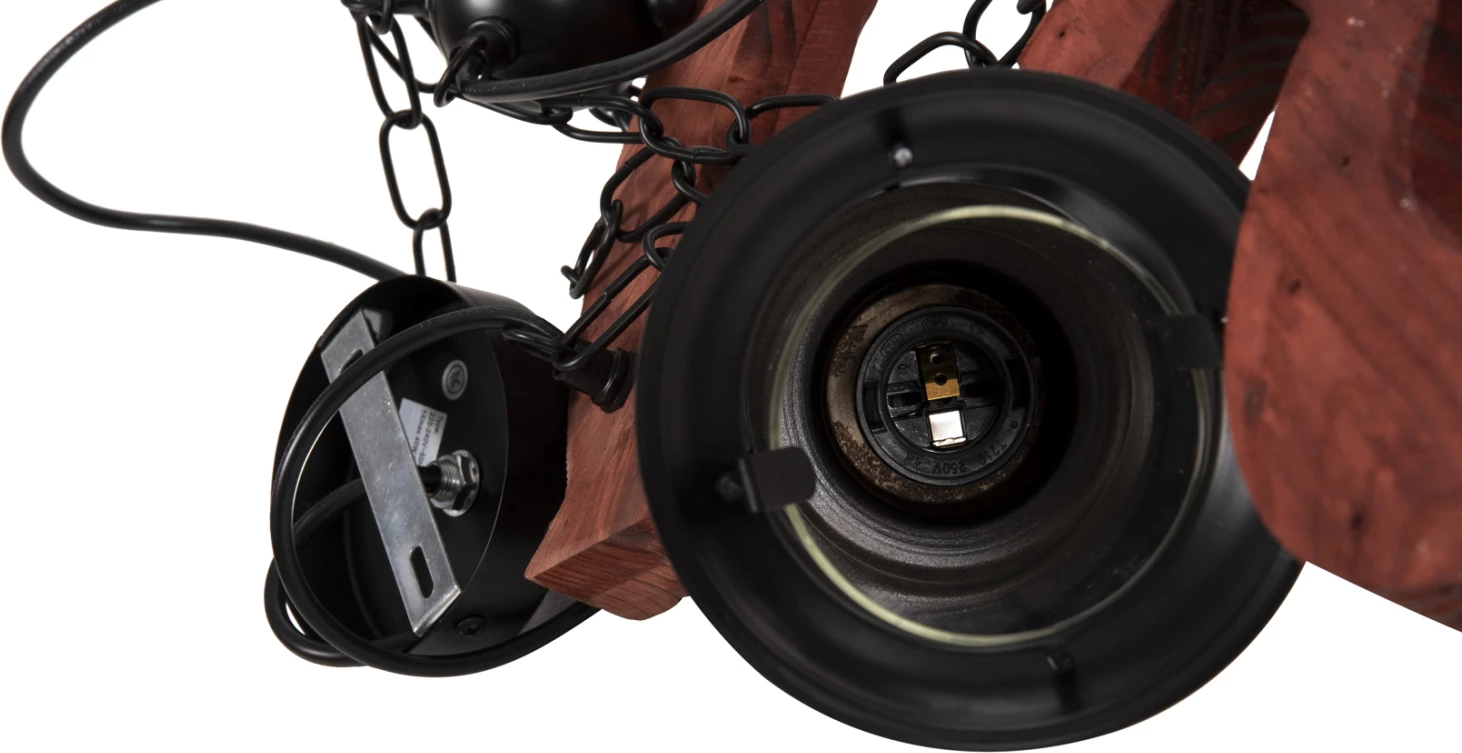 Llambadar me 6 drita, FH4117, dru-metal-qelq, 116H cm