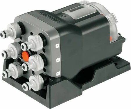 Ndarës automatik uji Gardena 1197-29, 2-6 zona, 6 dalje 3/4\" (26.5 mm), set me 5 konektorë zorre + 3 kapakë