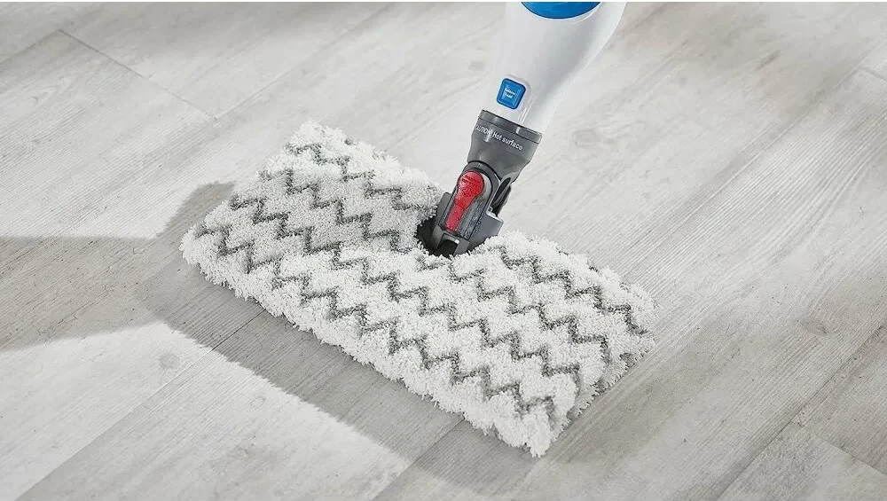 Mop me avull, Shark S6001EU Klik 'n' Flip, 1050W, depozitë 0.35 L, kabllo 7 m, i bardhë/blu