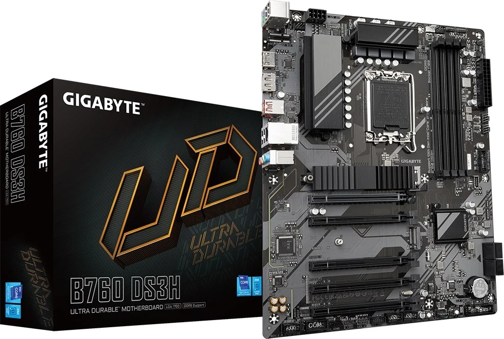 Pllakë amë Gigabyte B760 DS3H, mbështet Intel Core CPUs të gjeneratës 14
