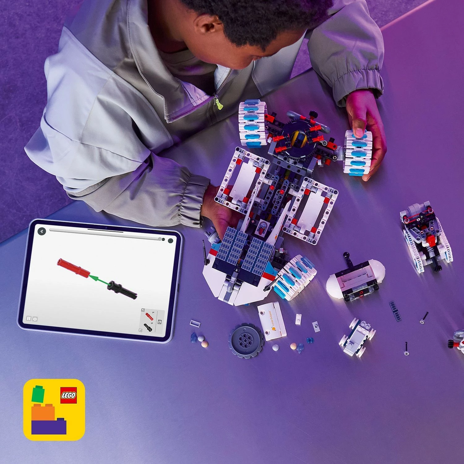 Set ndërtimi LEGO Technic 42211 Lunar Outpost, 1082 pjesë, shumëngjyrësh