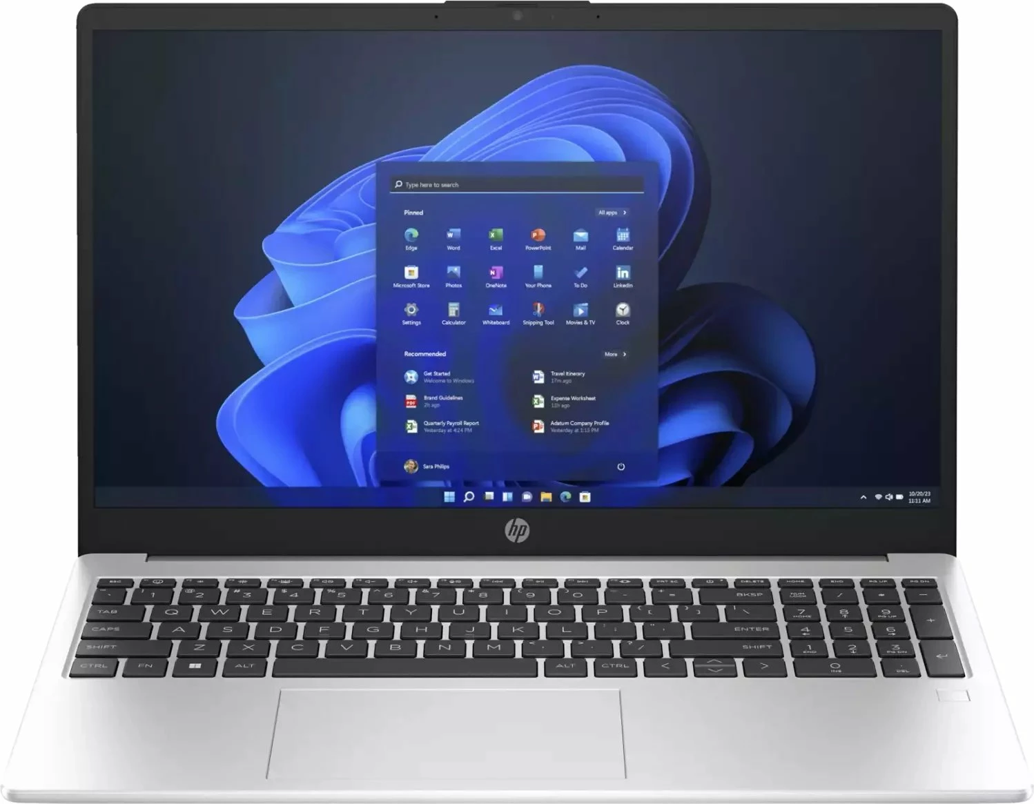 Laptop HP 255R G10 (B9YQ4ET), Ryzen 5 7535U, 8GB RAM, 512GB M.2 PCIe SSD, 15.6" FHD IPS, Windows 11, argjendtë