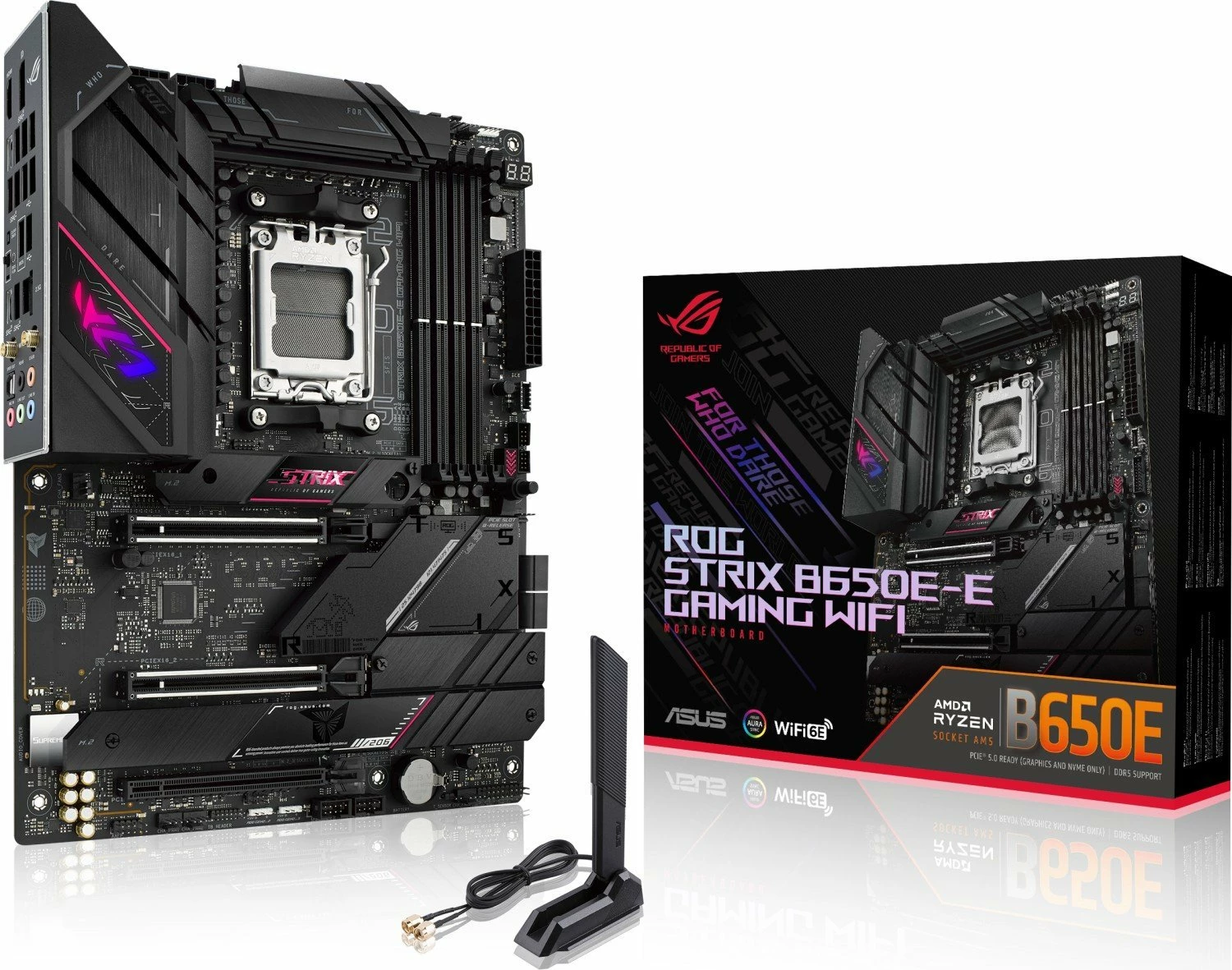 Pllakë amë Asus ROG Strix B650E-E Gaming WiFi ATX DDR5 PCIe 5.0 WiFi 6E, e zezë
