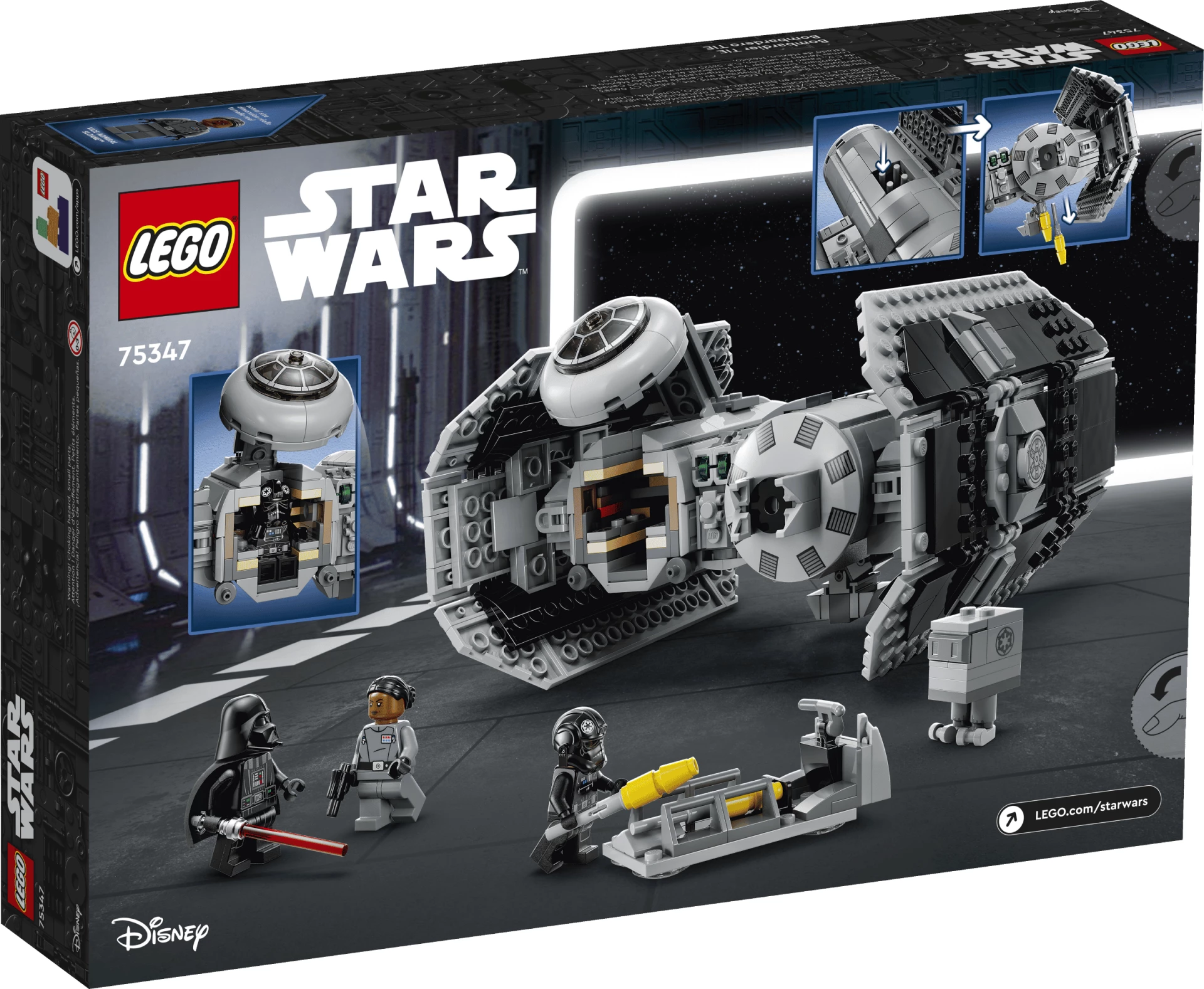 Set LEGO Star Wars TIE Bomber 75347, 625 copë, 4 figura/minifigura