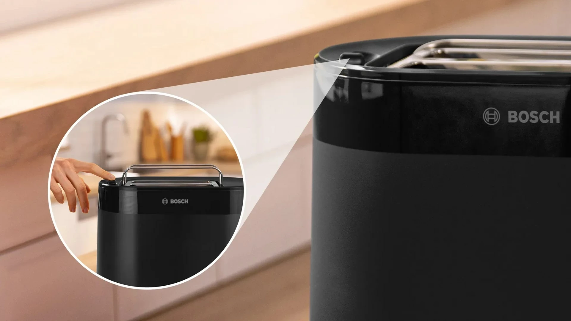 Toster Bosch TAT2M123, 2 feta, 950 W, E zezë