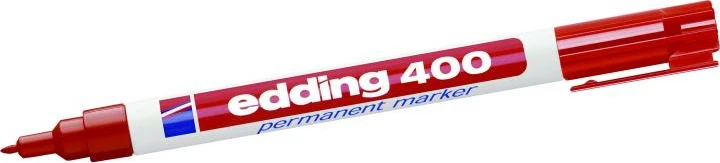 Marker permanent, Edding, 400 4-400002/4400002, majë e hollë, i kuq