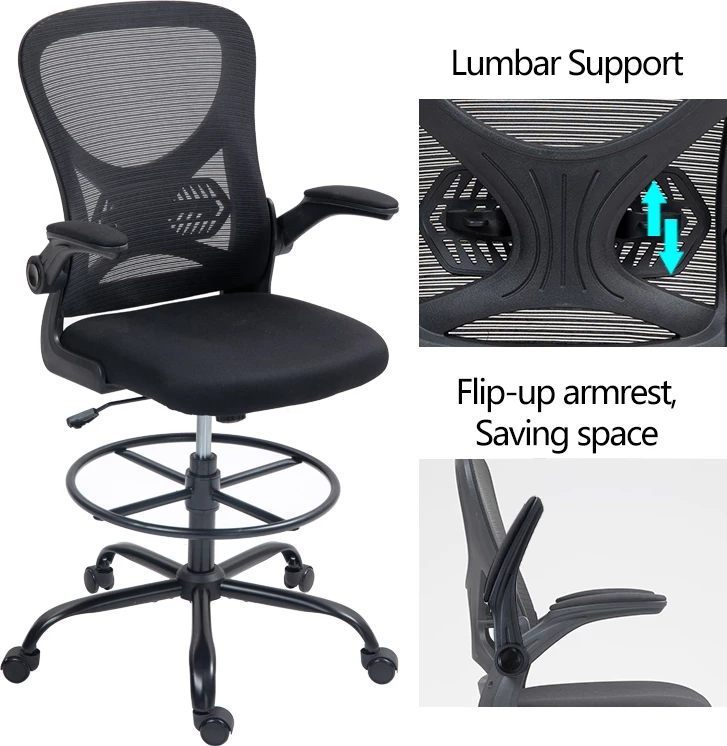 Karrige për zyre Derzio, e zezë