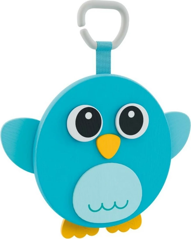 Lodër muzikore Montessori Lisciani Musichini Baby Bird, dru dhe plastikë, Blu/Verdhë