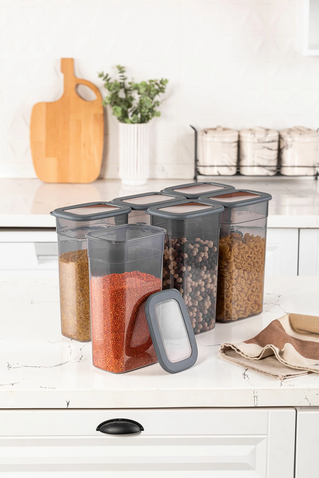 Set kuti për organizim (12 copë), ngjyrë antracit, BNMPOLYAR12-32