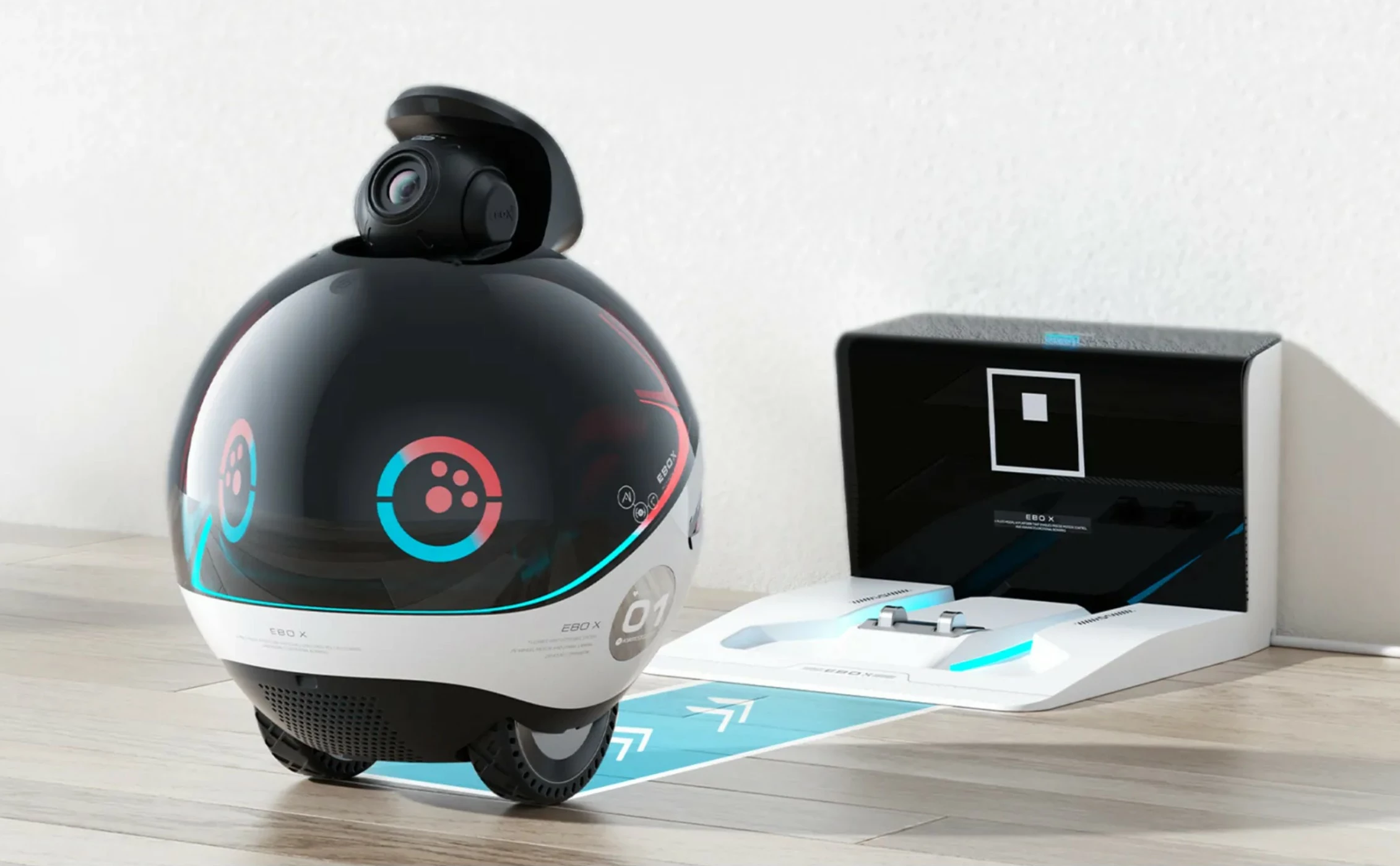 Robot shtëpiak Enabot EBO X, kamera 4K, Alexa, projektor, zi