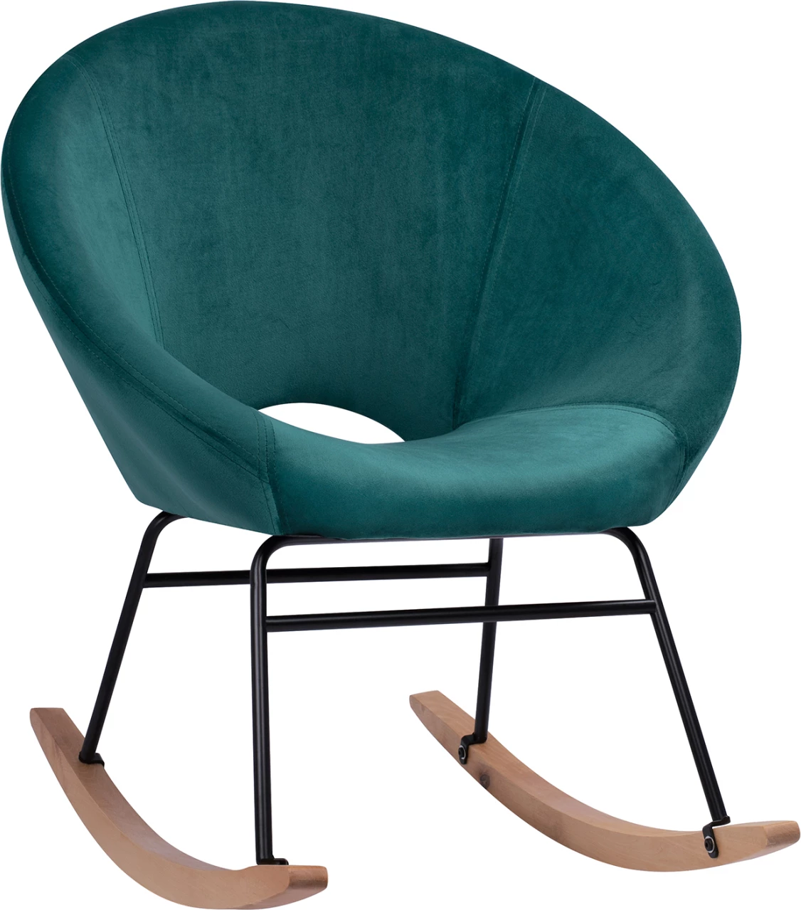 Karrige lëkundëse kadifeje Paulina FH8399.03 ngjyrë selvi 76x86x76cm