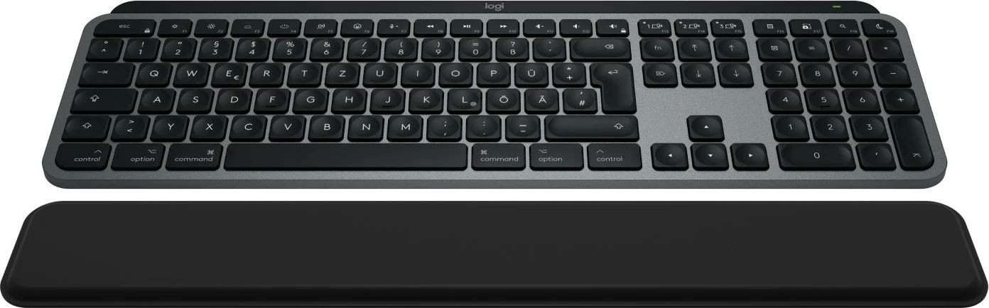 Komplet tastierë dhe maus Logitech MX Keys S për Mac, Pa kabllo, RF Wireless + Bluetooth, Ndërprerës çelësash gërshërë, QWERTZ, LED, Alumini, E zezë