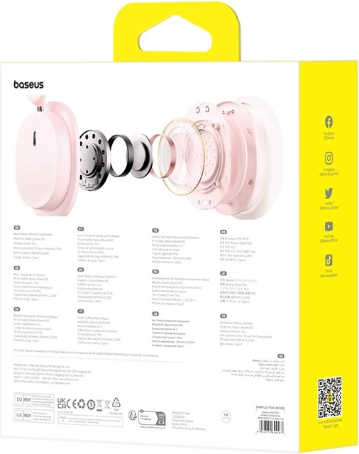 Kufje Baseus Bowie D05 Wireless, Rozë