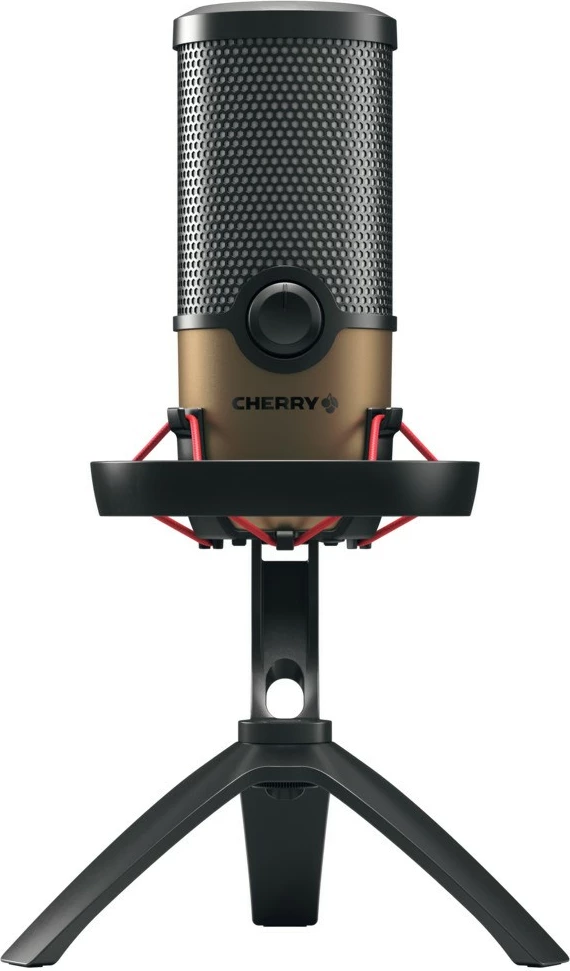 Mikrofon tavoline Cherry UM 9.0 PRO RGB, 24 bit, 192 kHz, USB, i zi, bakër