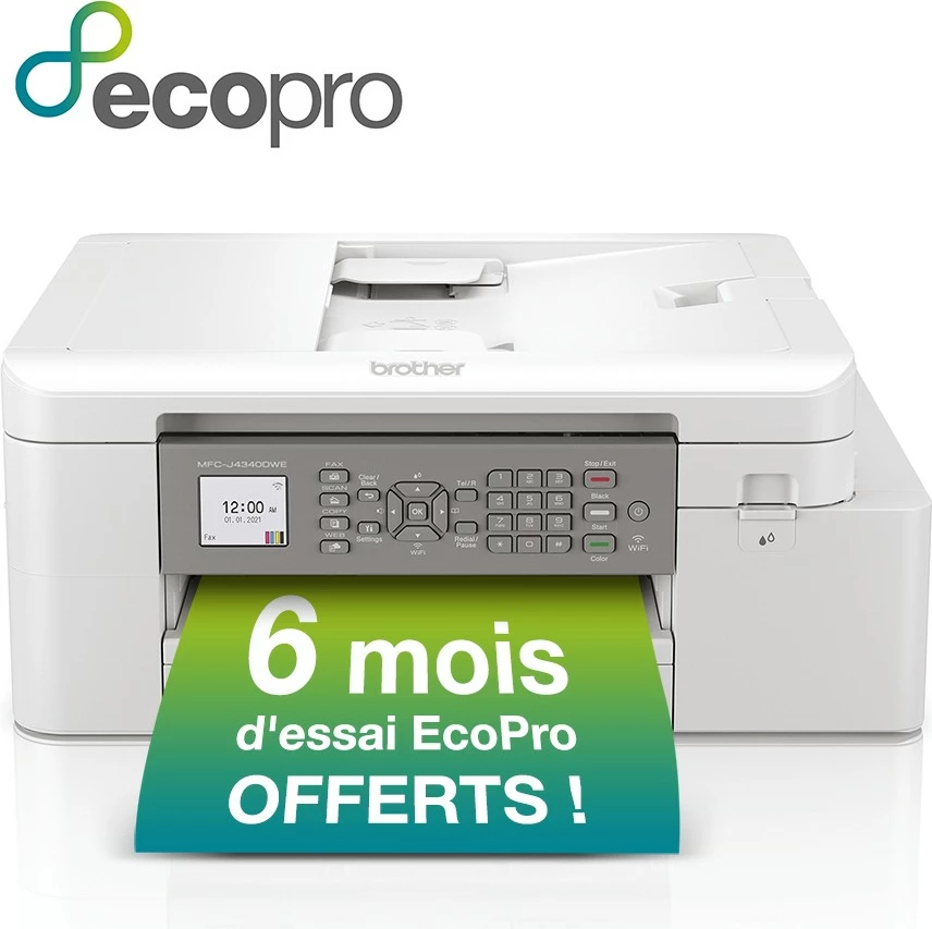 Printer Brother MFC-J4340DWERE1, Inkjet, Printim me ngjyra, 1200 x 4800 DPI, A4, Printim direkt, Bardhë